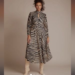 NWT 11 Honore size 18 zebra midi dress